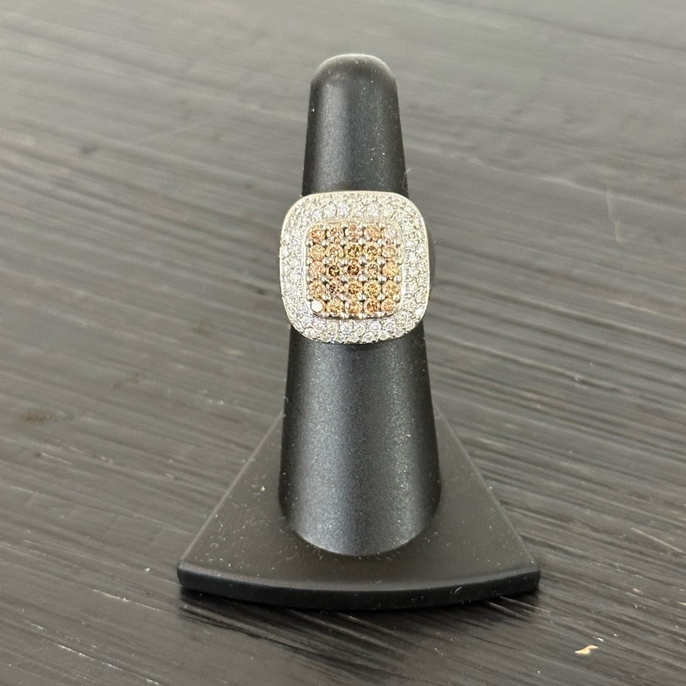 14K Diamond Pavé Square Cocktail Ring